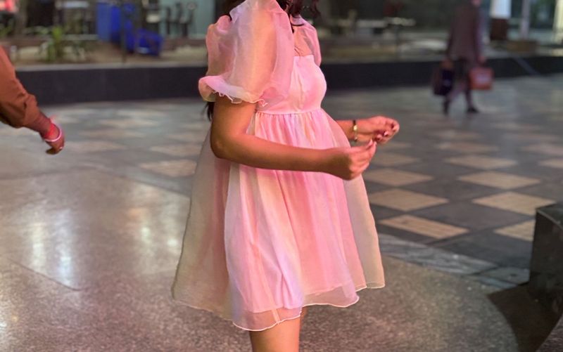 Sheer Puff Sleeve Mini Dress