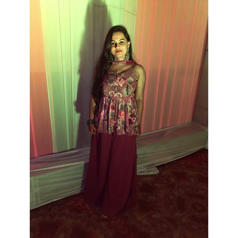 Floral Peplum Kurta with Palazzo Pants