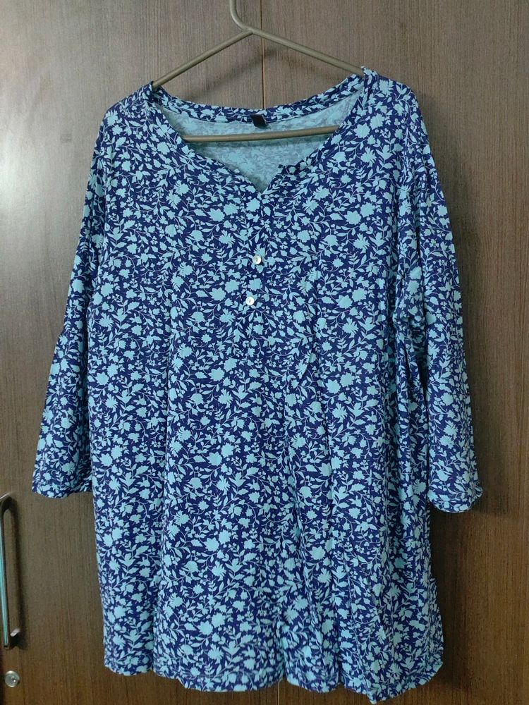 Altomoda Blue Floral Top