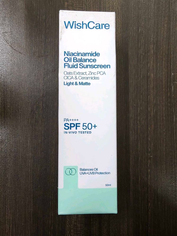 Wishcare Niacinamide Oil Balance Fluid Sunscreen
