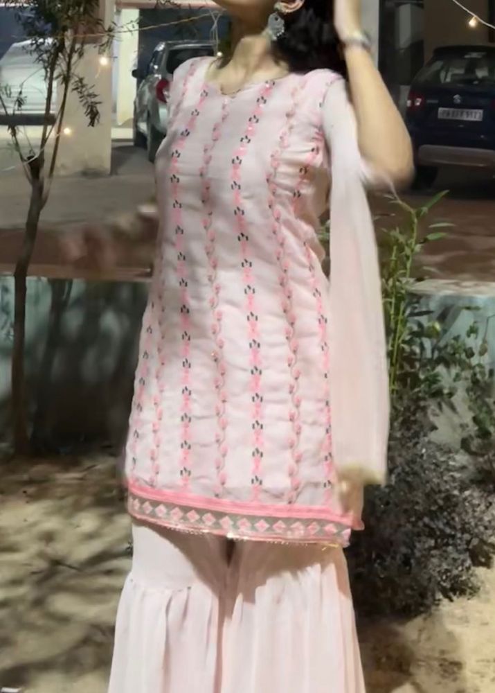 Baby Pink Kurti Set