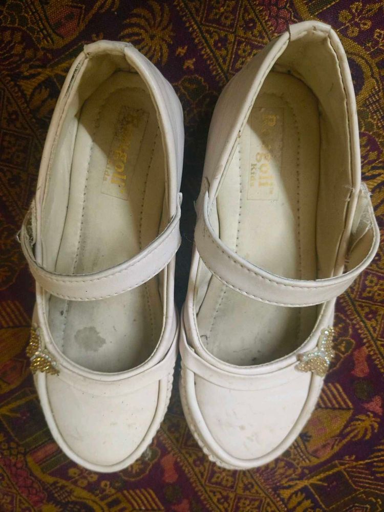 Girls White Mary Jane Shoes