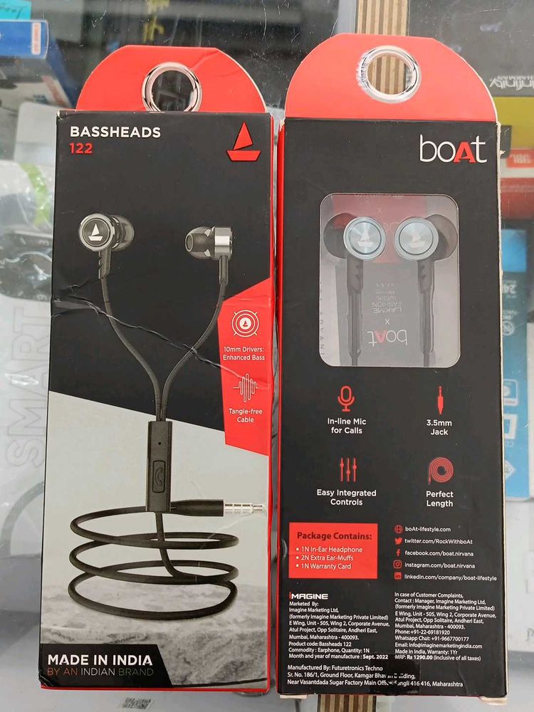 boAt Bassheads 122 Earphones