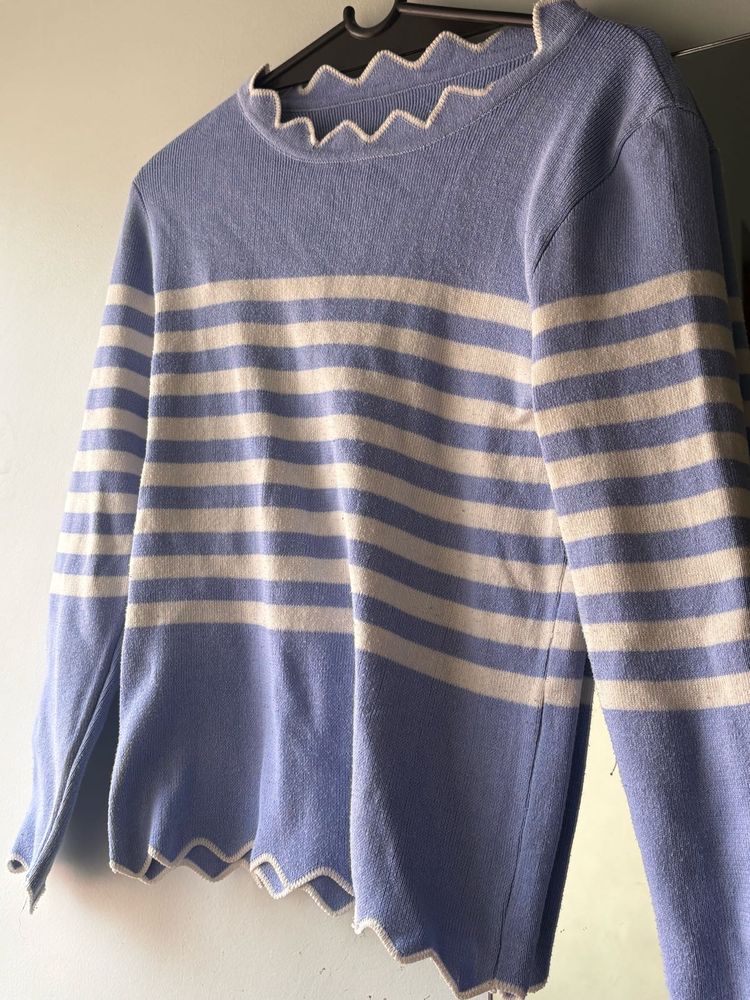 Chic Striped Knit Sweater