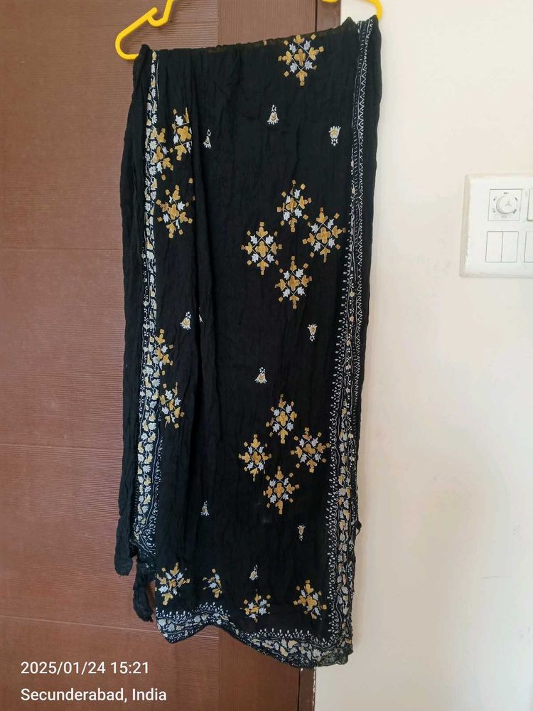 Black Printed Dupatta
