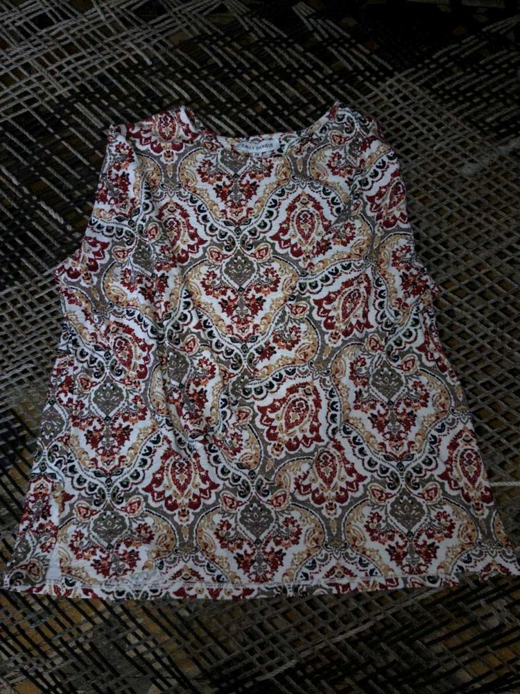 Bohemian Print Long Sleeve Top