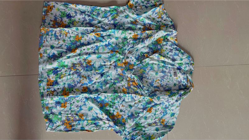Floral Print Button-Up Shirt