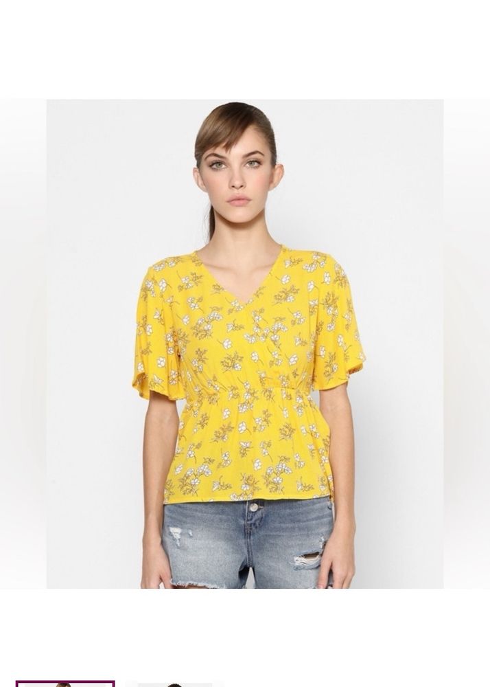 ONLY Casual Regular Sleeves PrintedWomen YellowTop