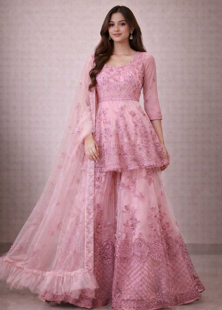 Elegant Pink Embroidered Kurta Set