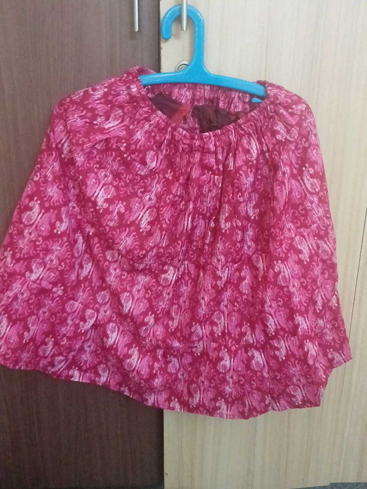 Pink Patterned Skirt