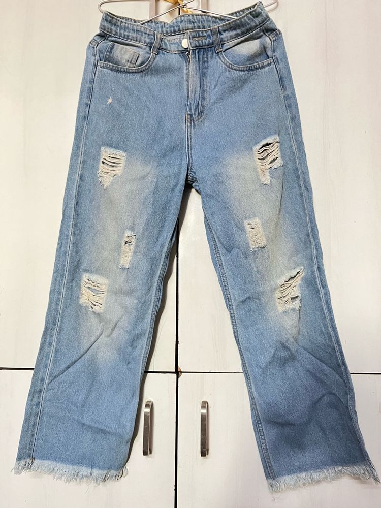 Ripped Light Wash Jeans