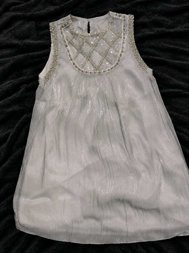 Sparkling Embellished Sleeveless Mini Dress