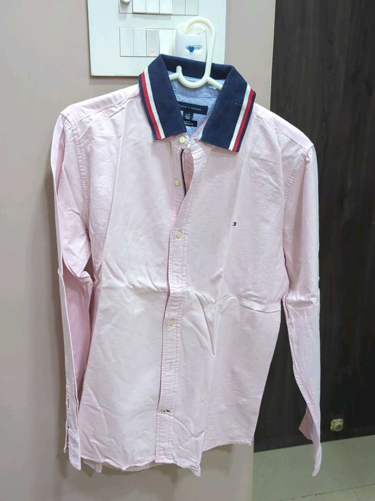 Tommy Hilfiger Men's Pink Oxford Shirt