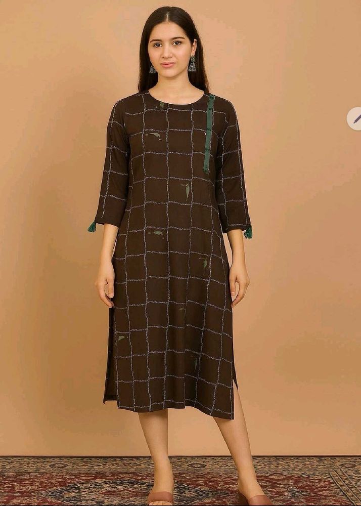 Stylish Checked Kurta