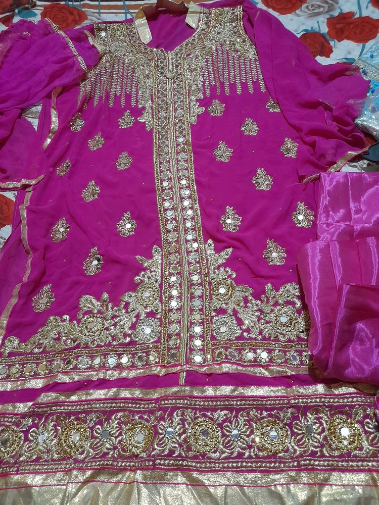 PINK KOLAR  LONG BRIDAL DRESS