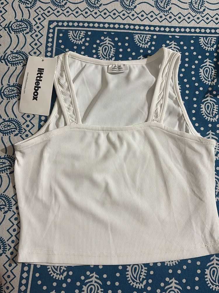 NEW Ribbed White Tank Top