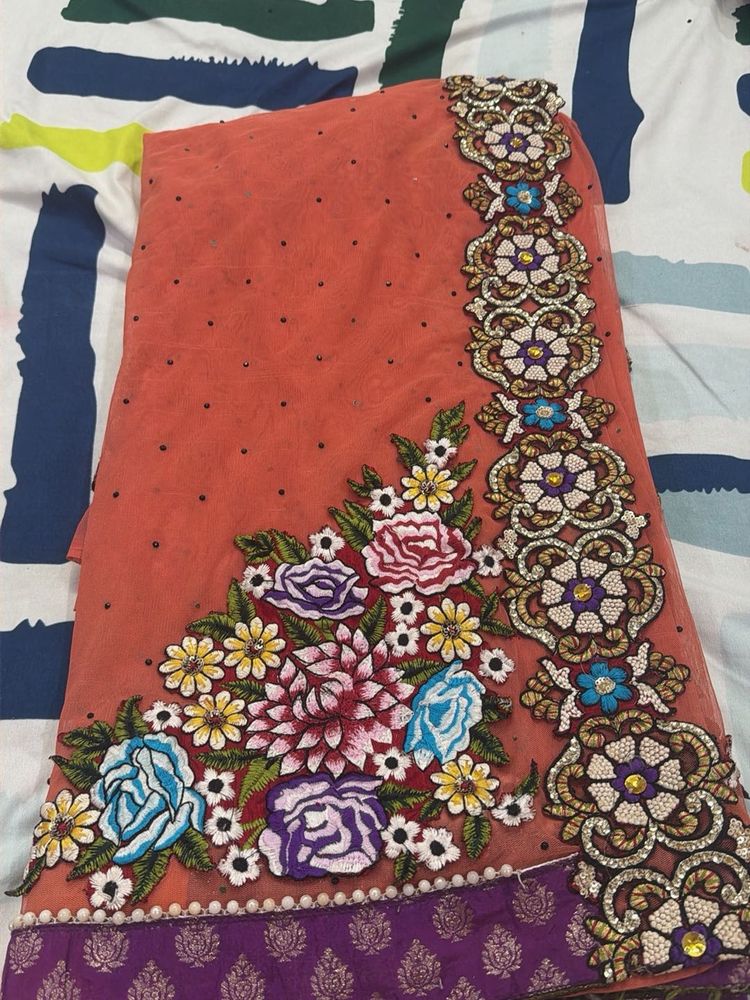 Exquisite Embroidered Saree