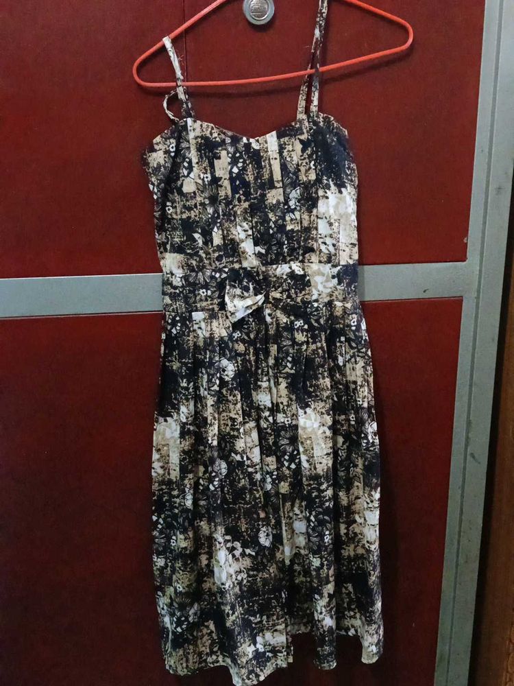 Printed Fit &amp; Flare Dress