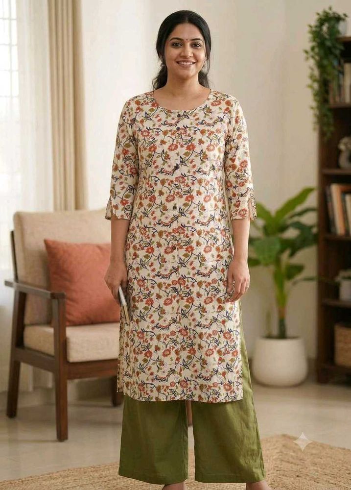 Floral Print Kurta with palazzo pants