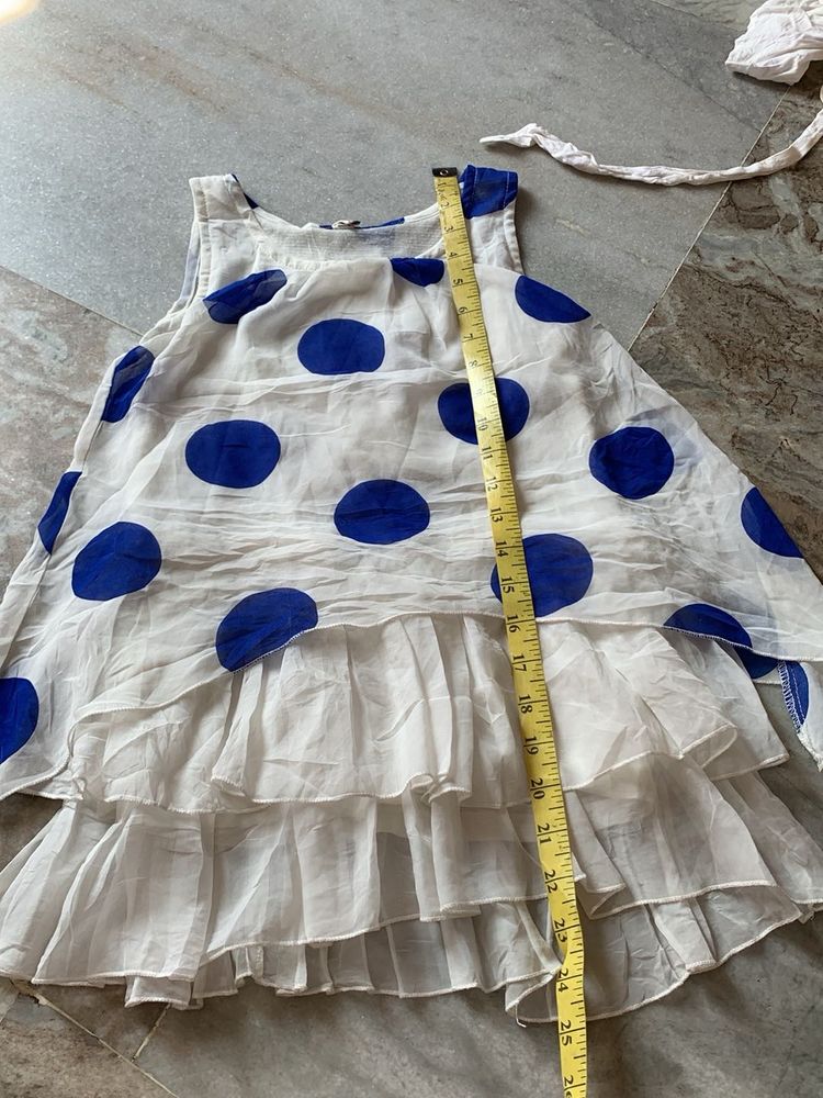 Chic Polka Dot Layered Kurta