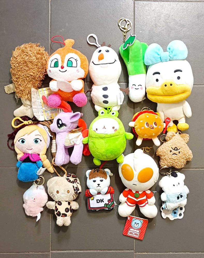 Combo Collection of Cute Plushie Keychains