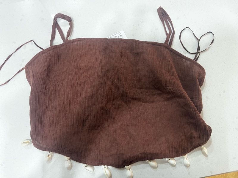 Boho Shell Trim Camisole Top