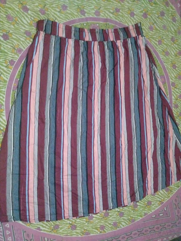 Striped Midi Skirt