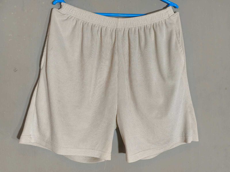 Comfortable Beige Corduroy Shorts