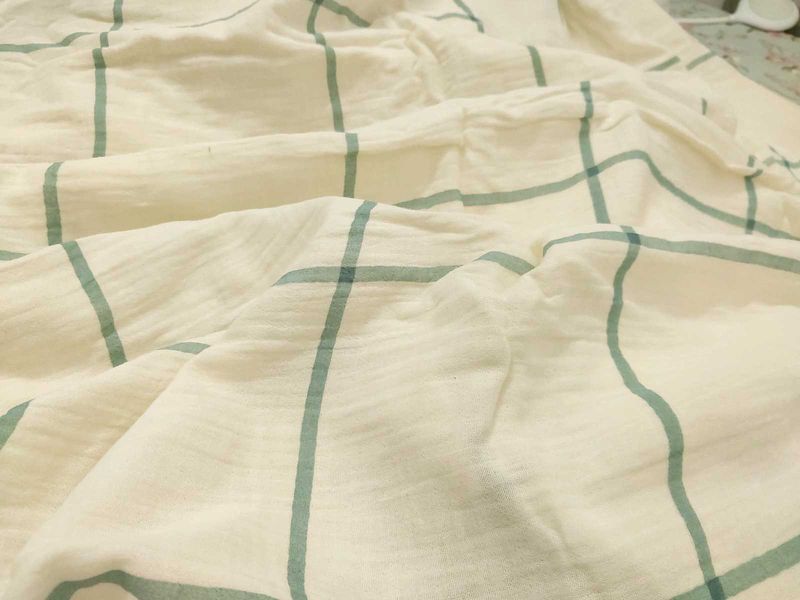 checked double cotton fabric