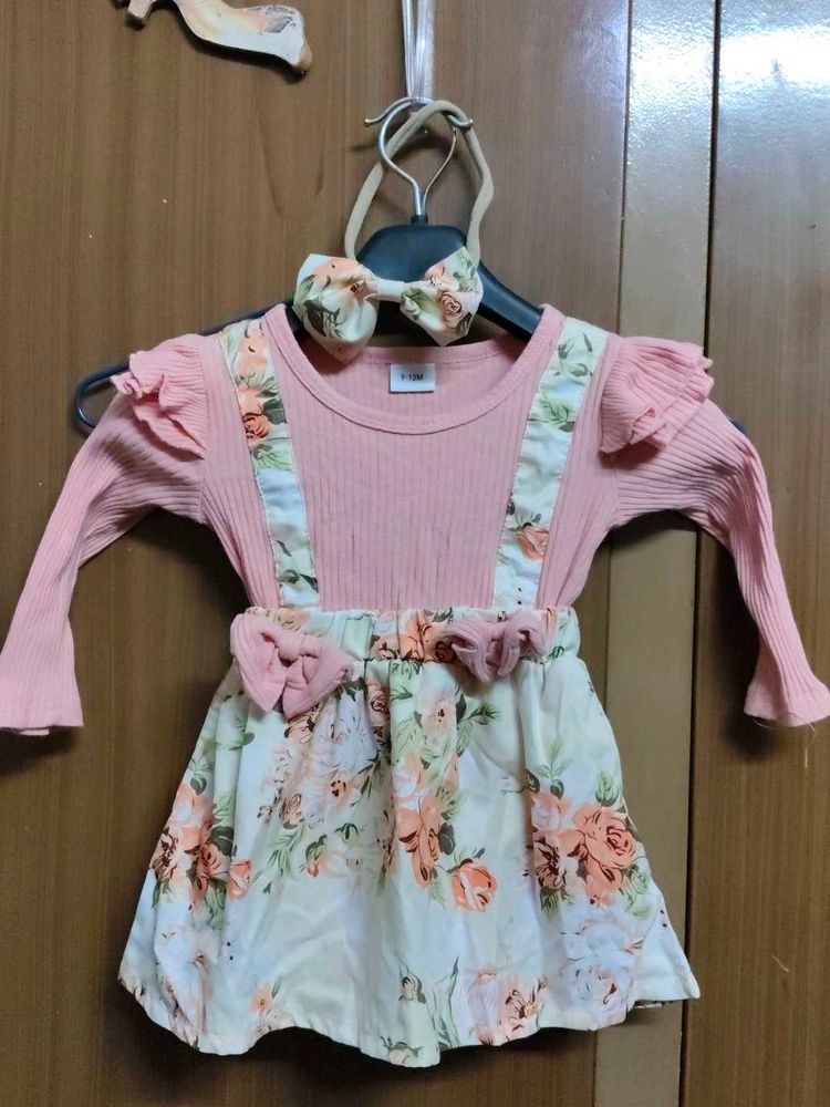 Floral Baby Outfit with Headband