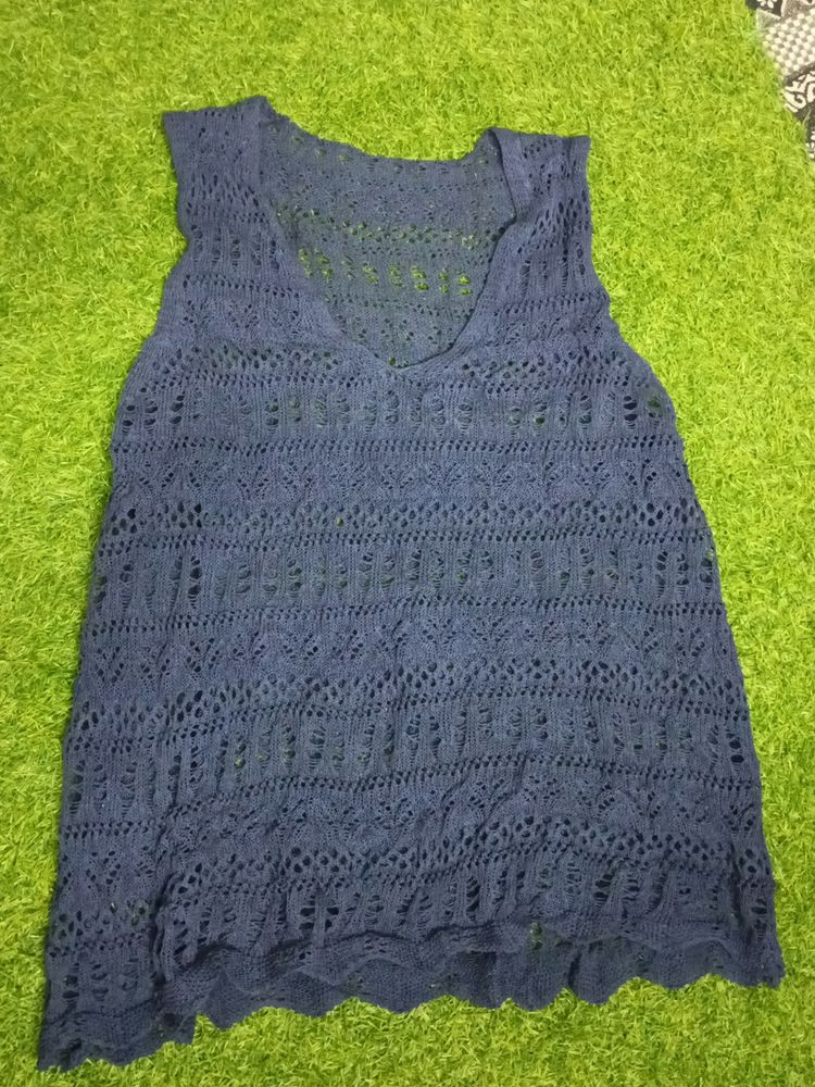 Net Woollen Top