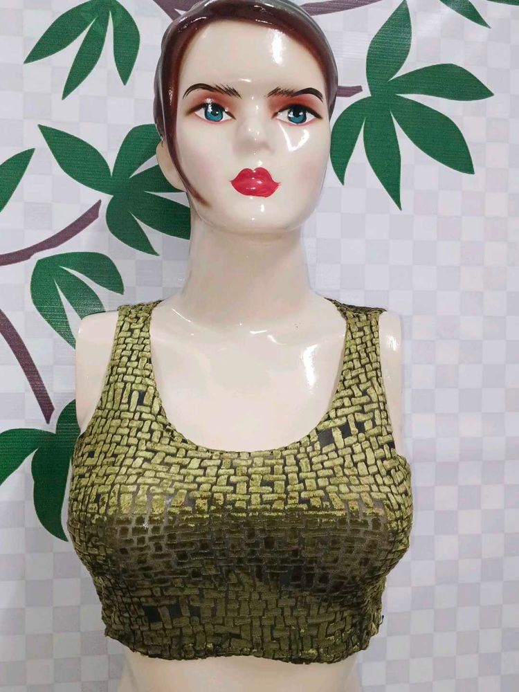 (1100)Vintage Textured Crop Top
