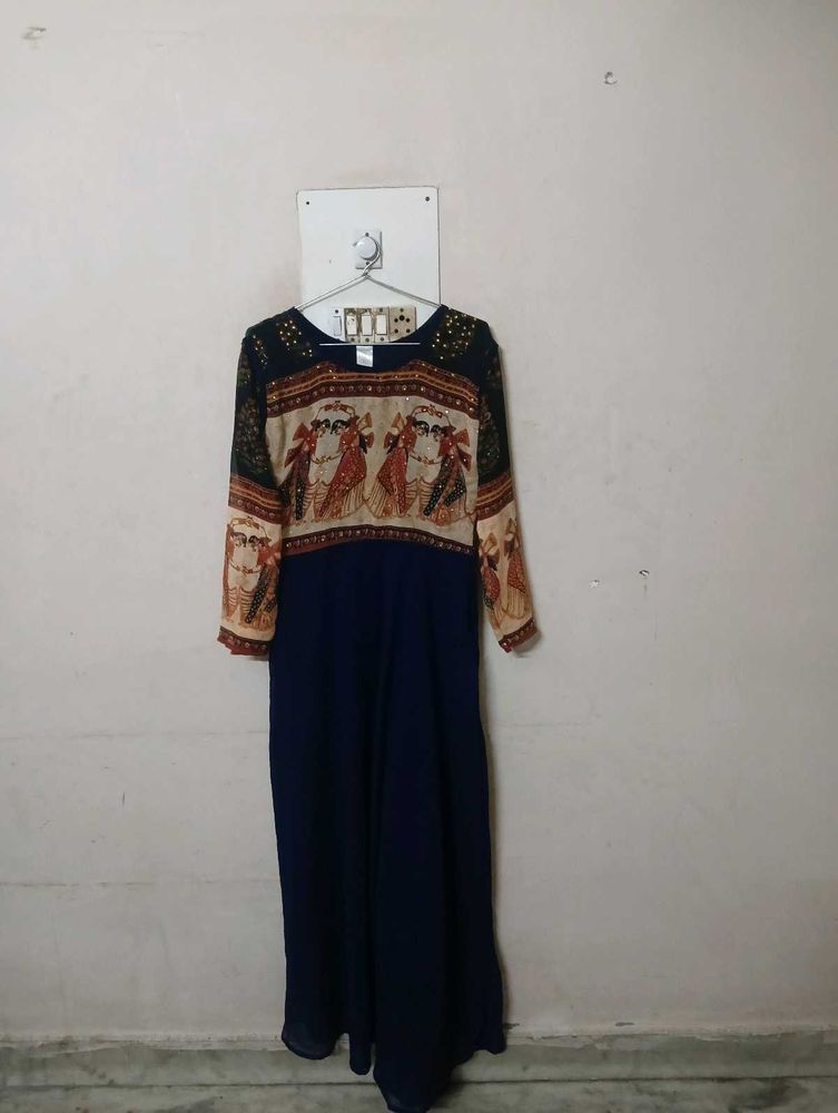 Elegant Printed Ethnic Gown