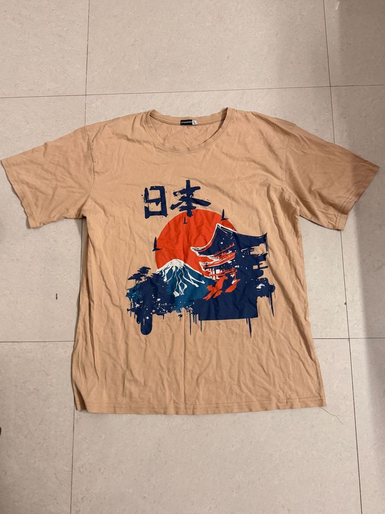 Japanese Mountain Graphic T-Shirt