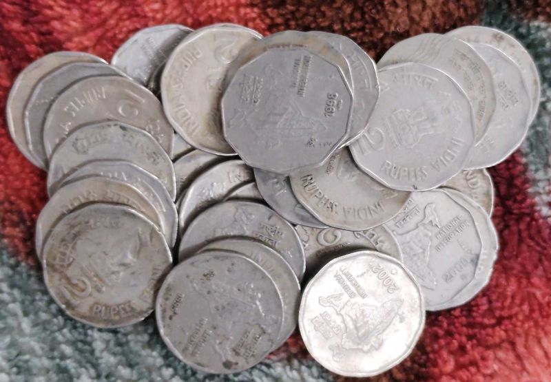 Old Indian 2₹ Coins 30 Pcs Set.