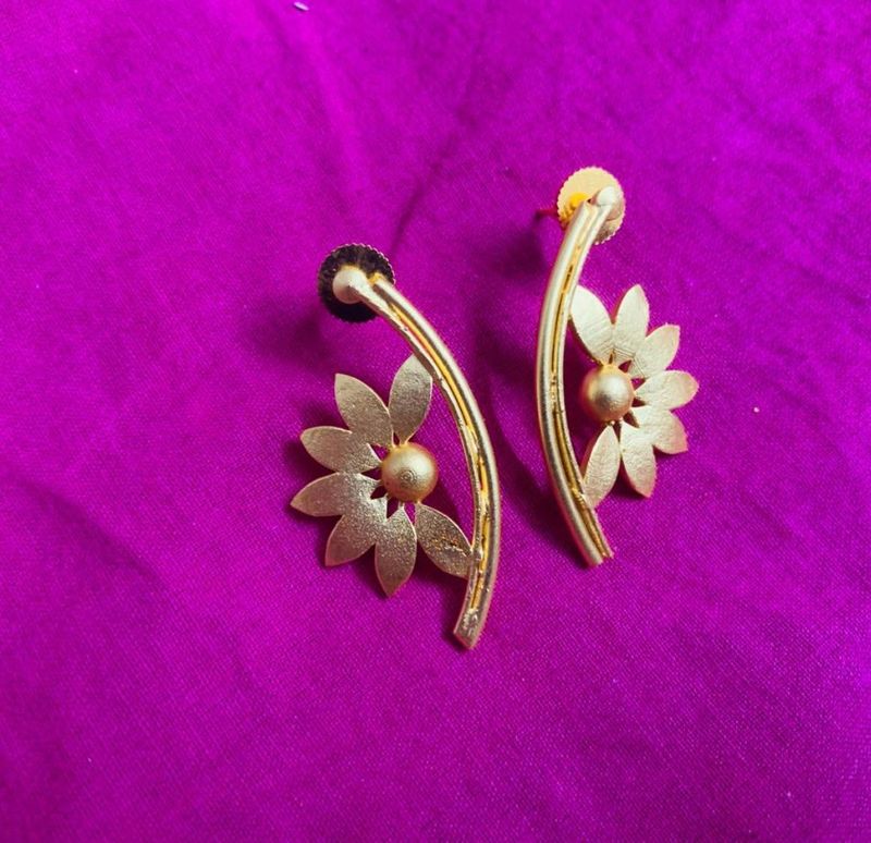 Golden Flower Earrings