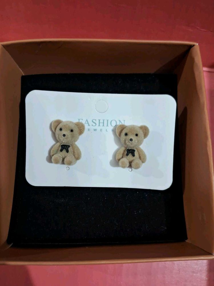 cute teddy 🐻 earrings