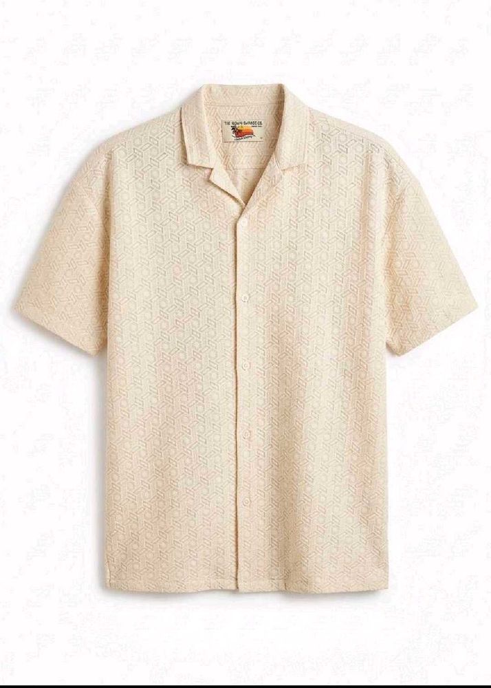 Men's Textured Short-Sleeve Resort Shirt