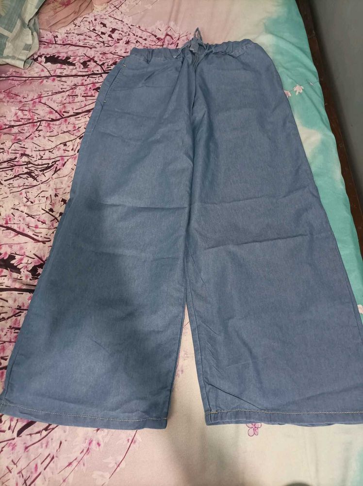 Light Blue Wide Leg Jeans