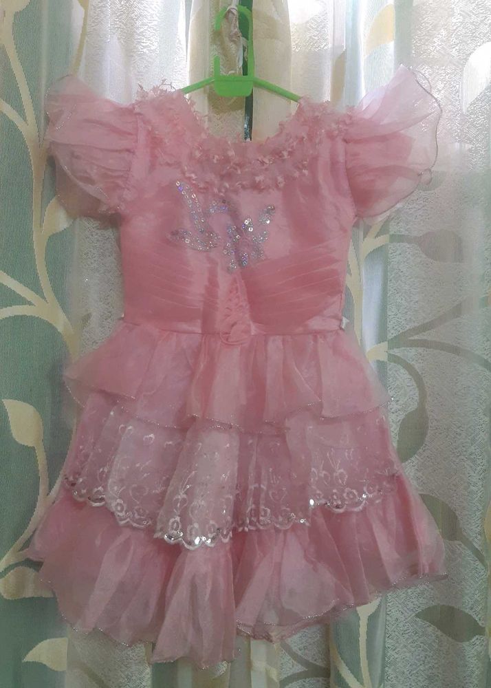Pink Tiered Party Dress
