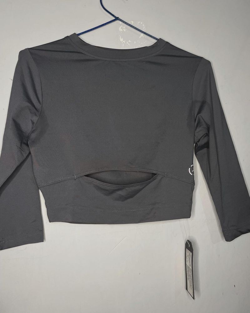Grey Activewear Top