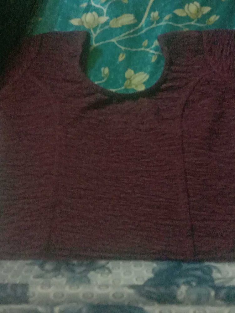 new wine colour blouse