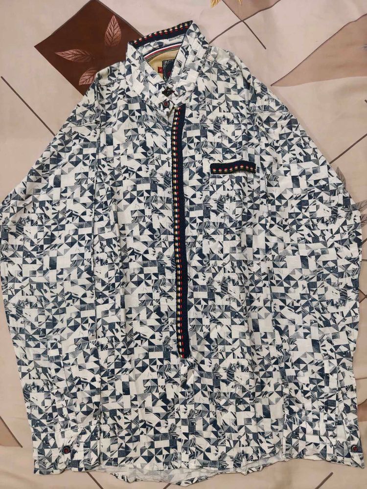 Stylish Geometric Print Men's Shirt