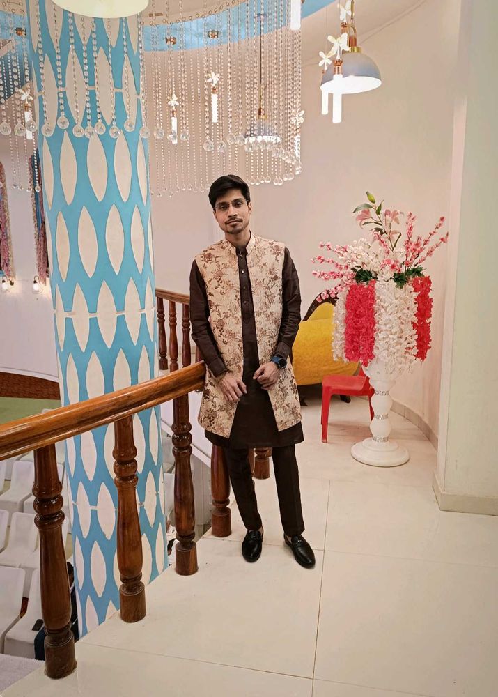 Men's Ethnic Jacket &amp; Kurta Set for wedding
