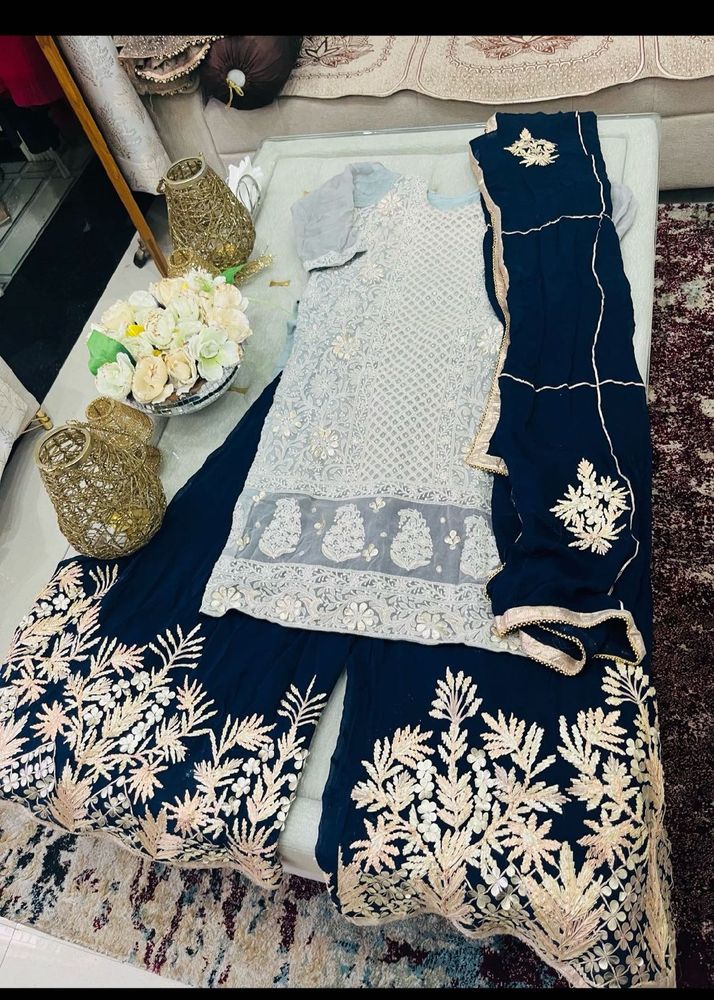Embroidered Kurta with garara