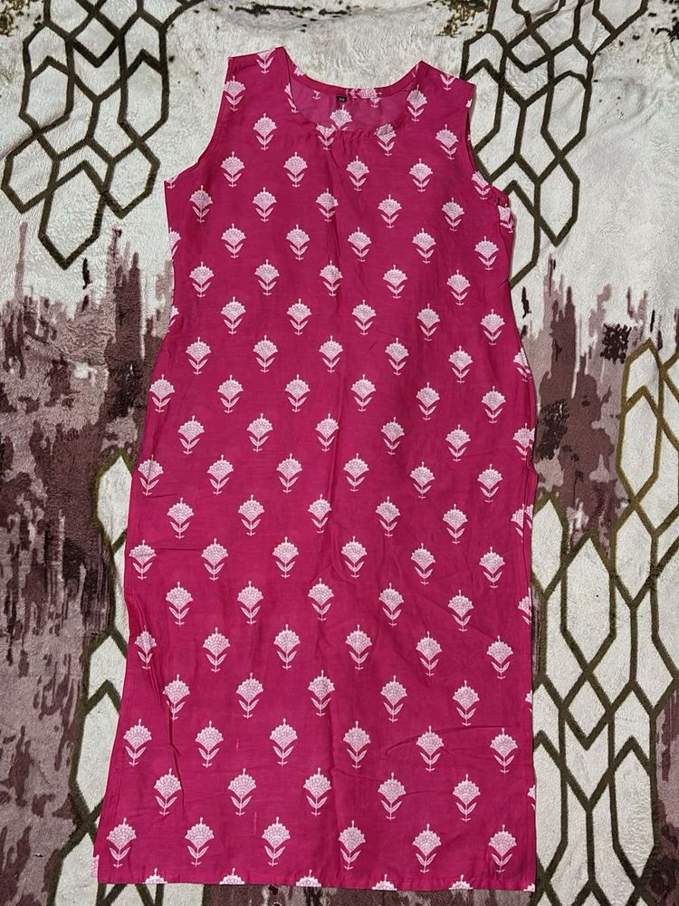 Pink Printed Kurti