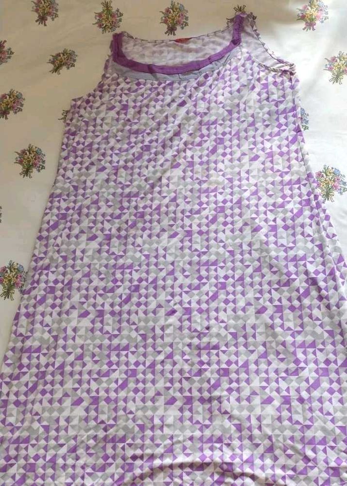 Geometric Print Sleeveless Dress