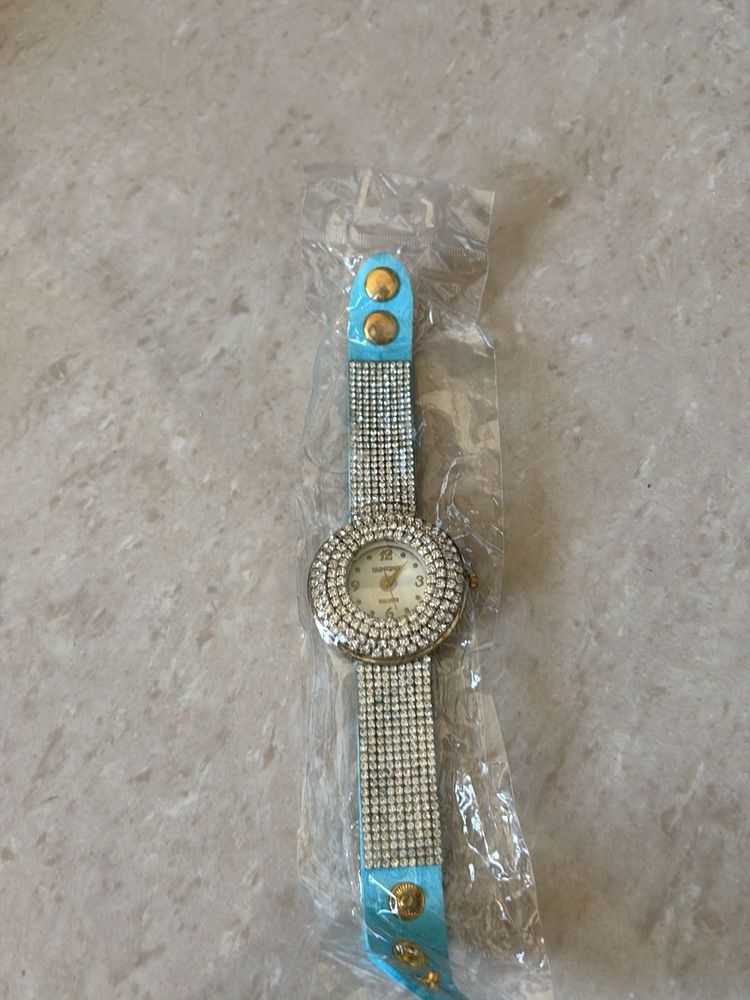 New Sparkly Blue Rhinestone Watch