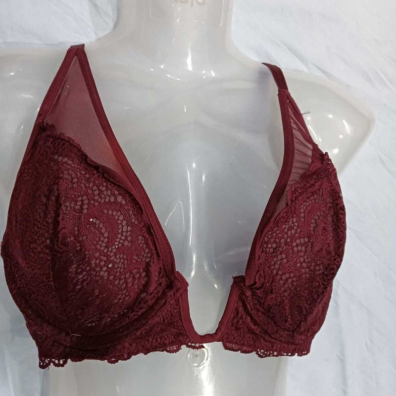 Maroon 😍Lace Bra