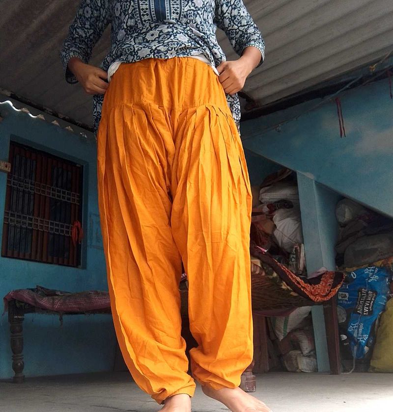 Orange Patiala Salwar Pants
